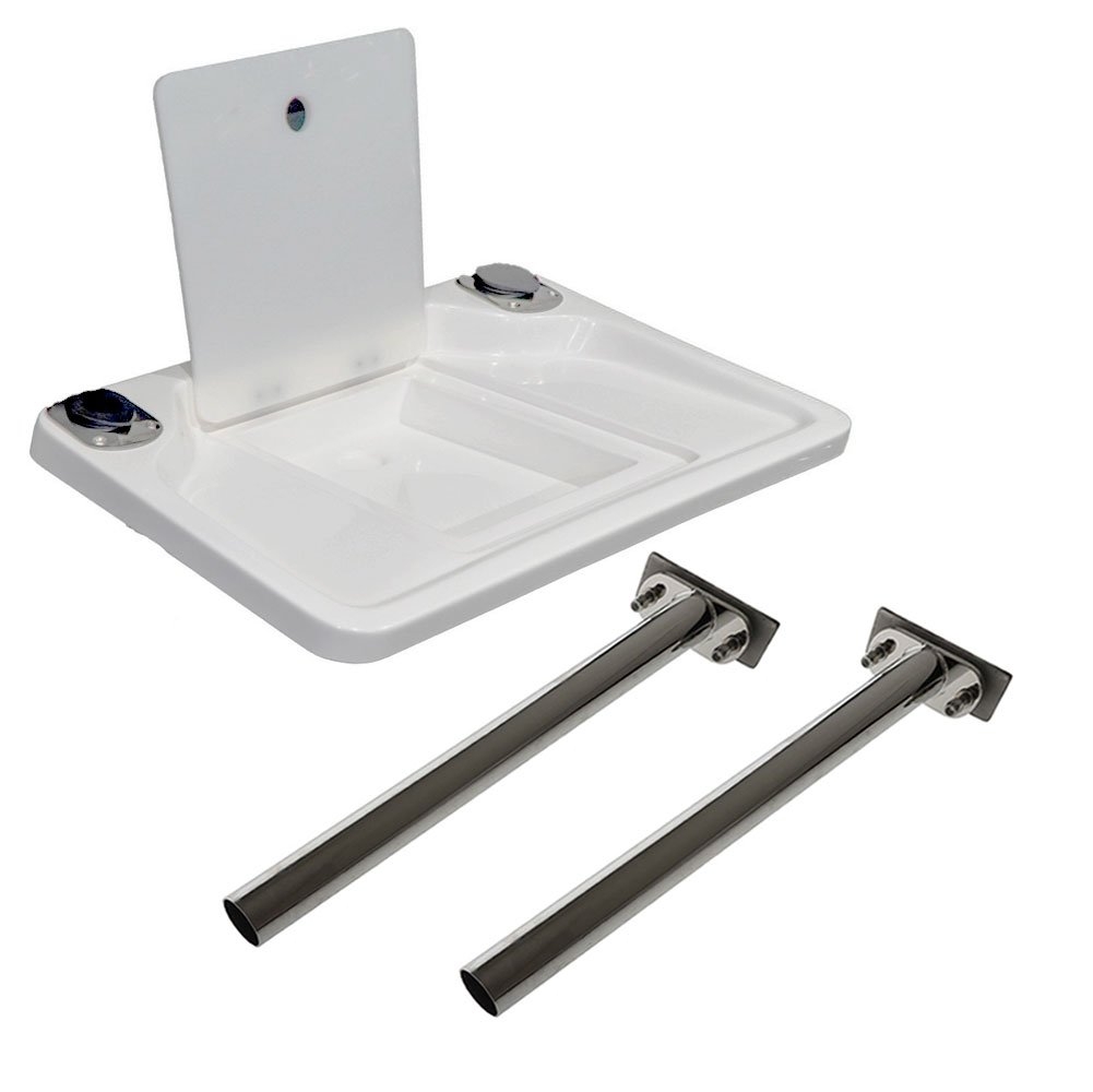 SeaKing SK-B01 Fibreglass Bait Board with 2 Rod Holders - 650 x 430mm