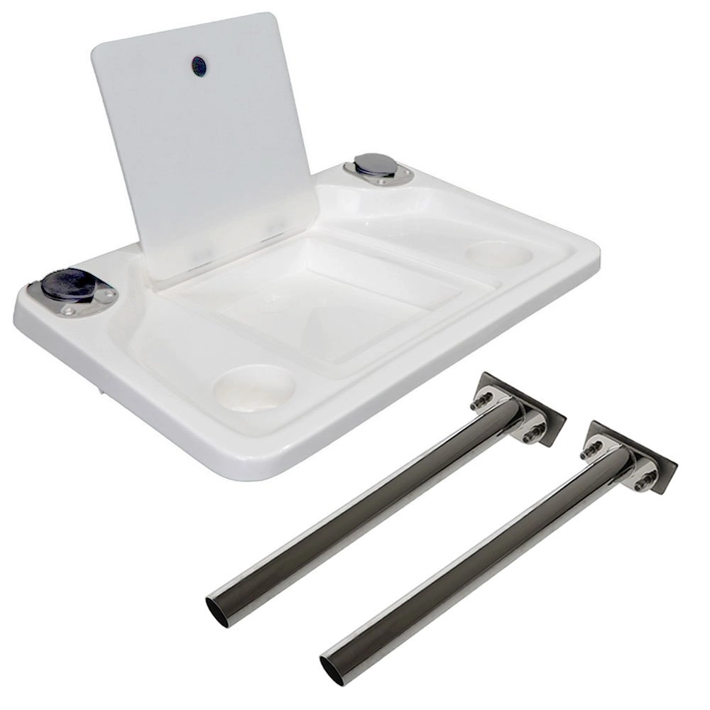 SeaKing SK-B02 Fibreglass Bait Board with 2 Rod Holders and 2 Cup Holders - 650 x 430mm SeaKing SK-B02 Fibreglass Bait Board with 2 Rod Holders and 2 Cup Holders - 650 x 430mm