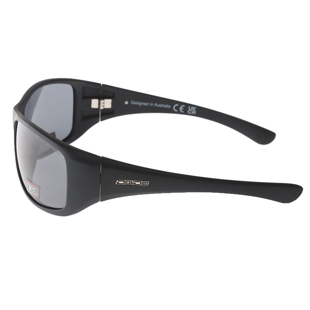 Dirty Dog Icicle Polarised Sunglasses Black Frame Grey Lens