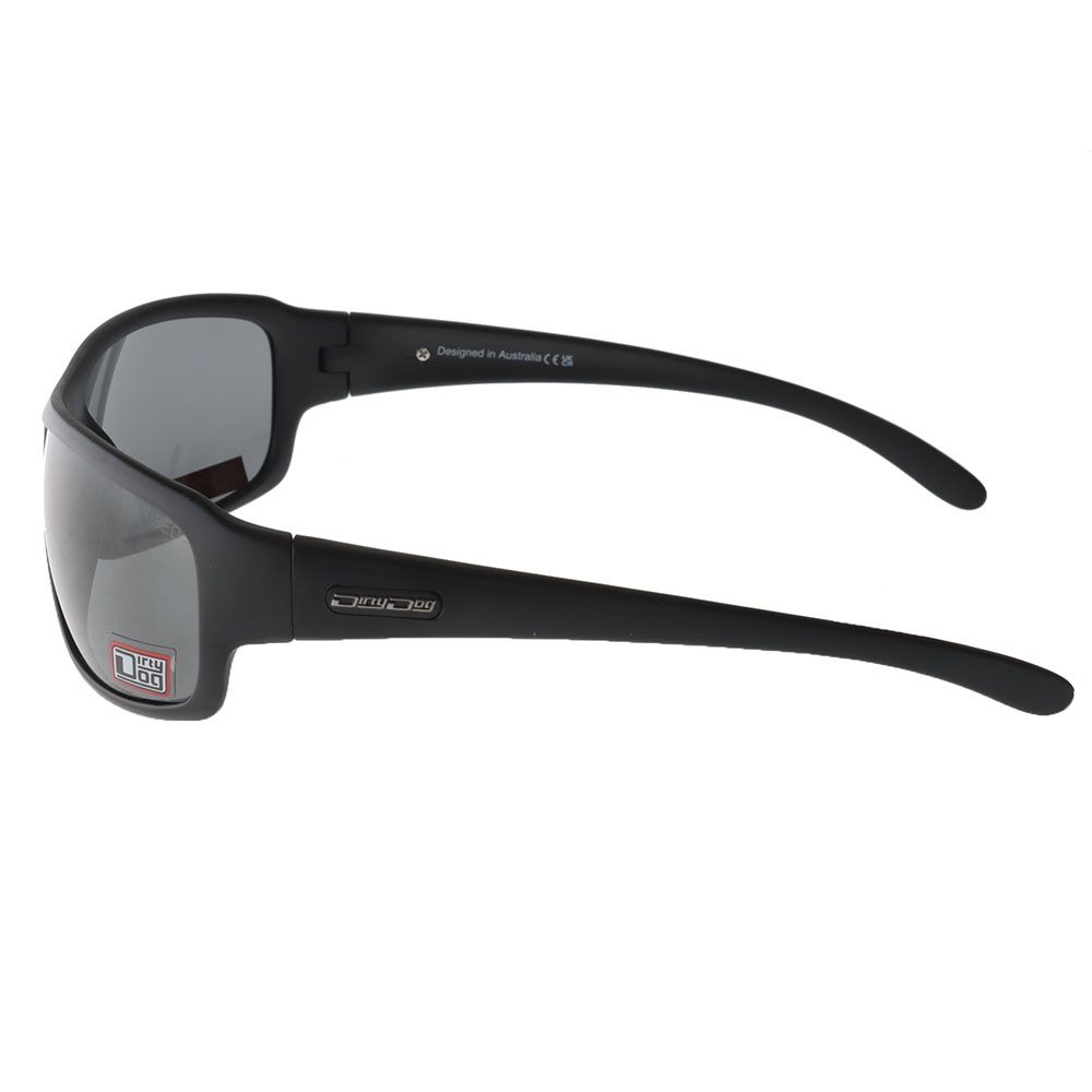 Dirty Dog Big Dog Polarised Sunglasses Black Frame Grey Lens