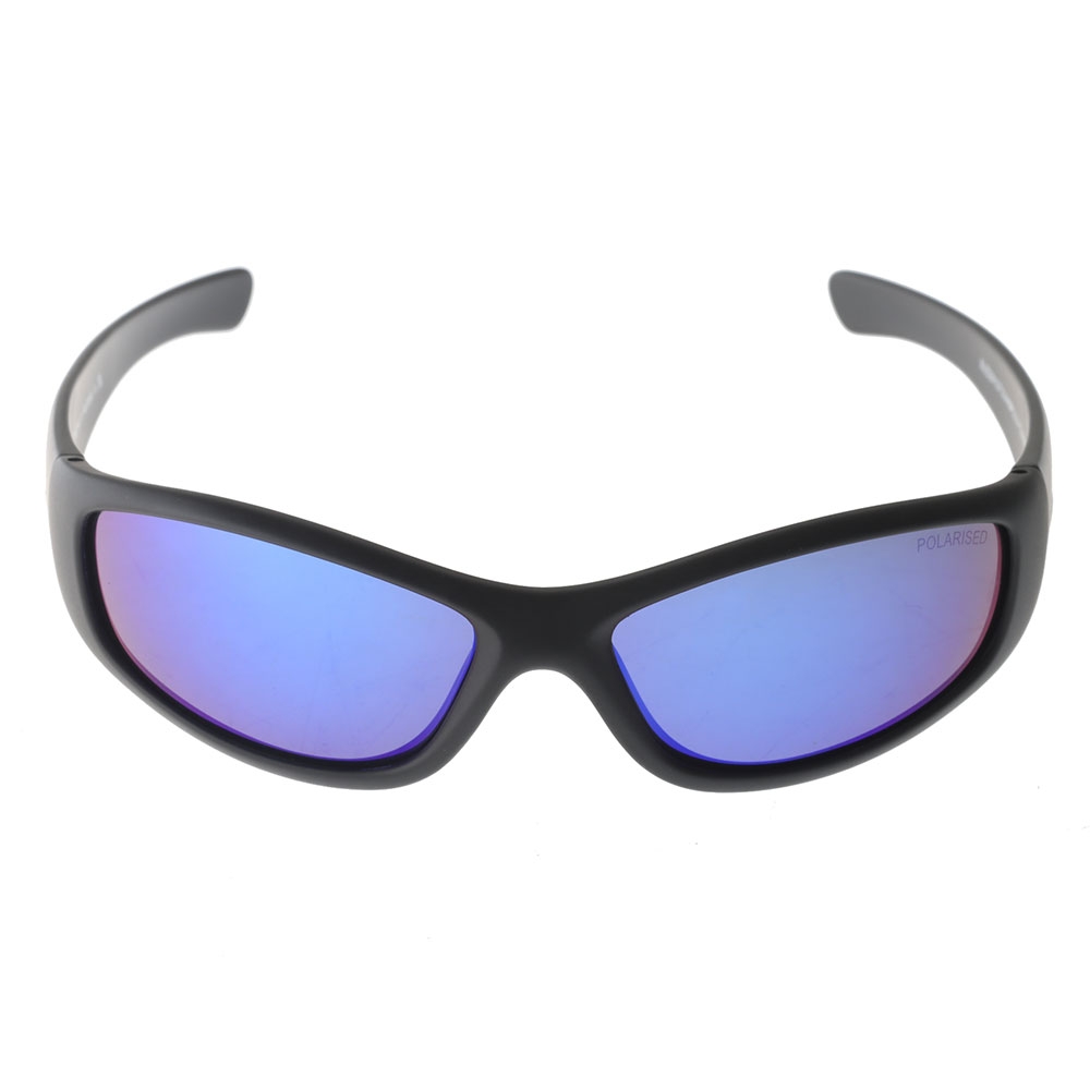 Dirty Dog Buzzer Polarised Sunglasses Black Frame Blue Lens