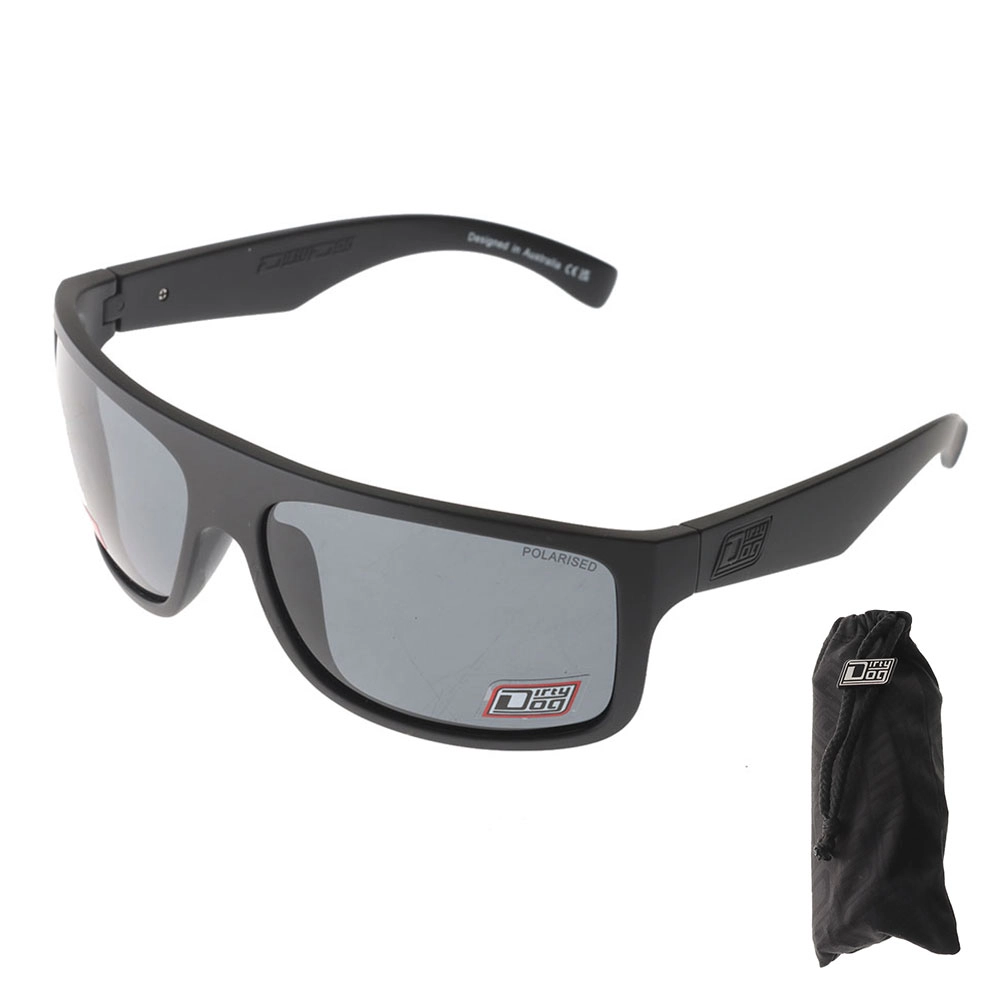 Dirty Dog Anvil Polarised Sunglasses Black Frame Grey Lens Dirty Dog Anvil Polarised Sunglasses Black Frame Grey Lens