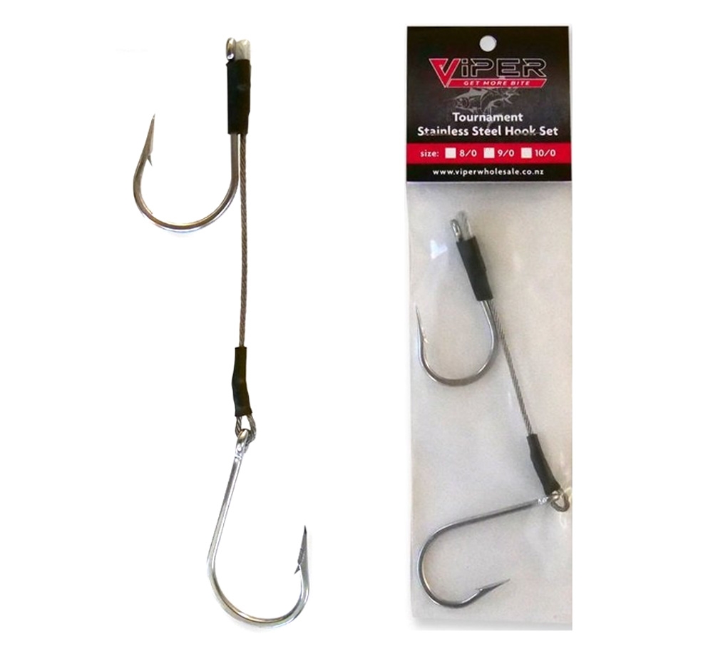 Viper Tackle Tournament Stainless Double Hook Rig 8/0