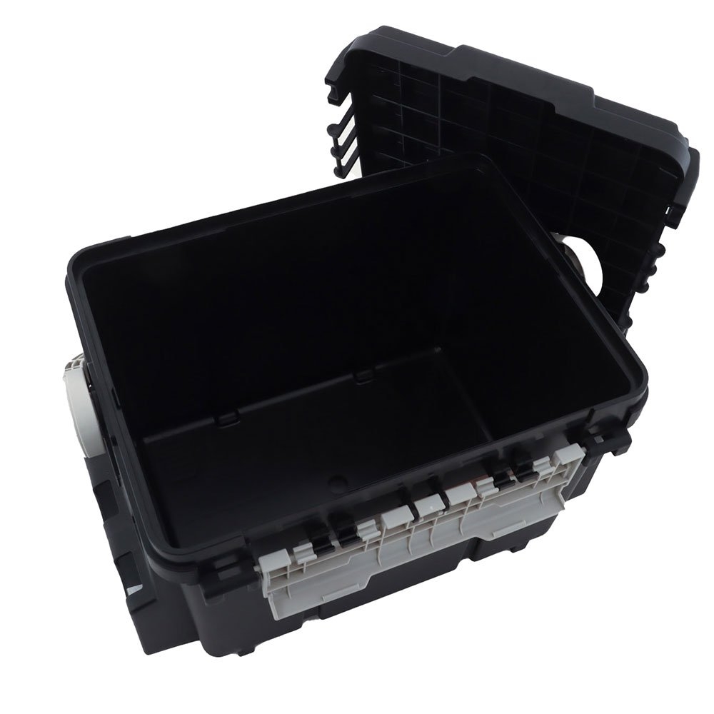 Meiho Bucket Mouth 7000 Heavy Duty Tackle Box 475x335x320mm Black