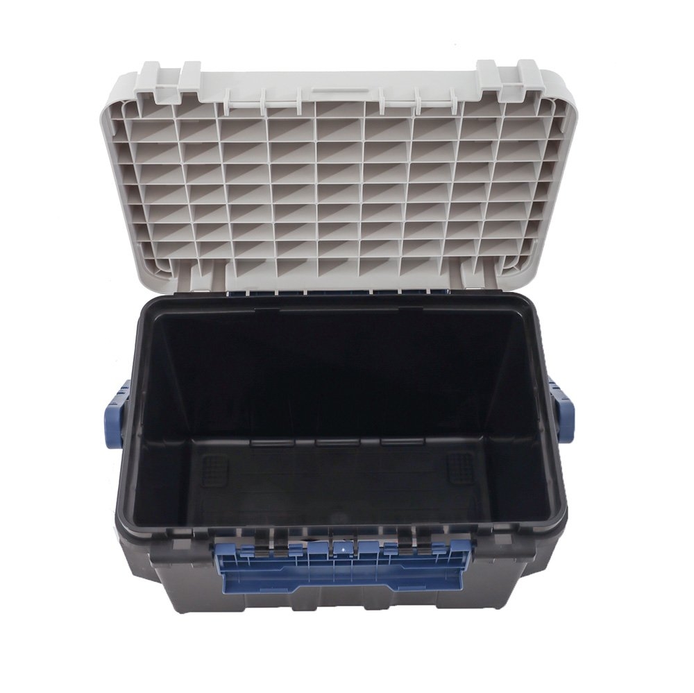 Meiho Bucket Mouth 9000 Heavy Duty Tackle Box 540x340x350mm Black