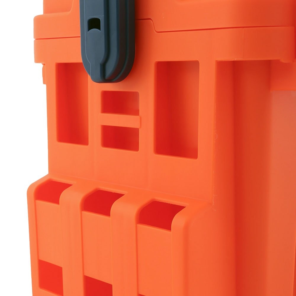 Meiho Bucket Mouth 5000 Heavy Duty Tackle Box 440x293x293mm Orange