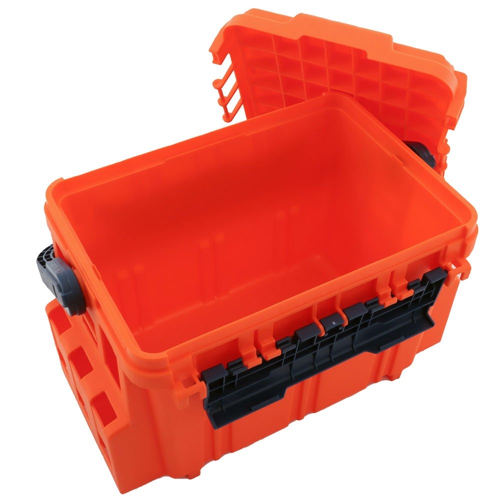 Meiho Bucket Mouth 5000 Heavy Duty Tackle Box 440x293x293mm Orange