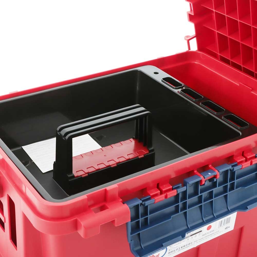 Meiho Bucket Mouth 9000 Heavy Duty Tackle Box 540x340x350mm Red