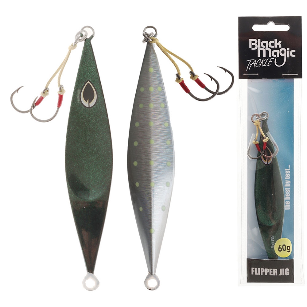 Black Magic Flipper Slow Pitch Jig 150g Silhouette