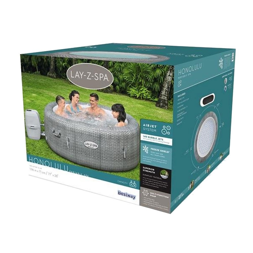 Lay-Z-Spa Honolulu Airjet Portable Inflatable Spa Pool