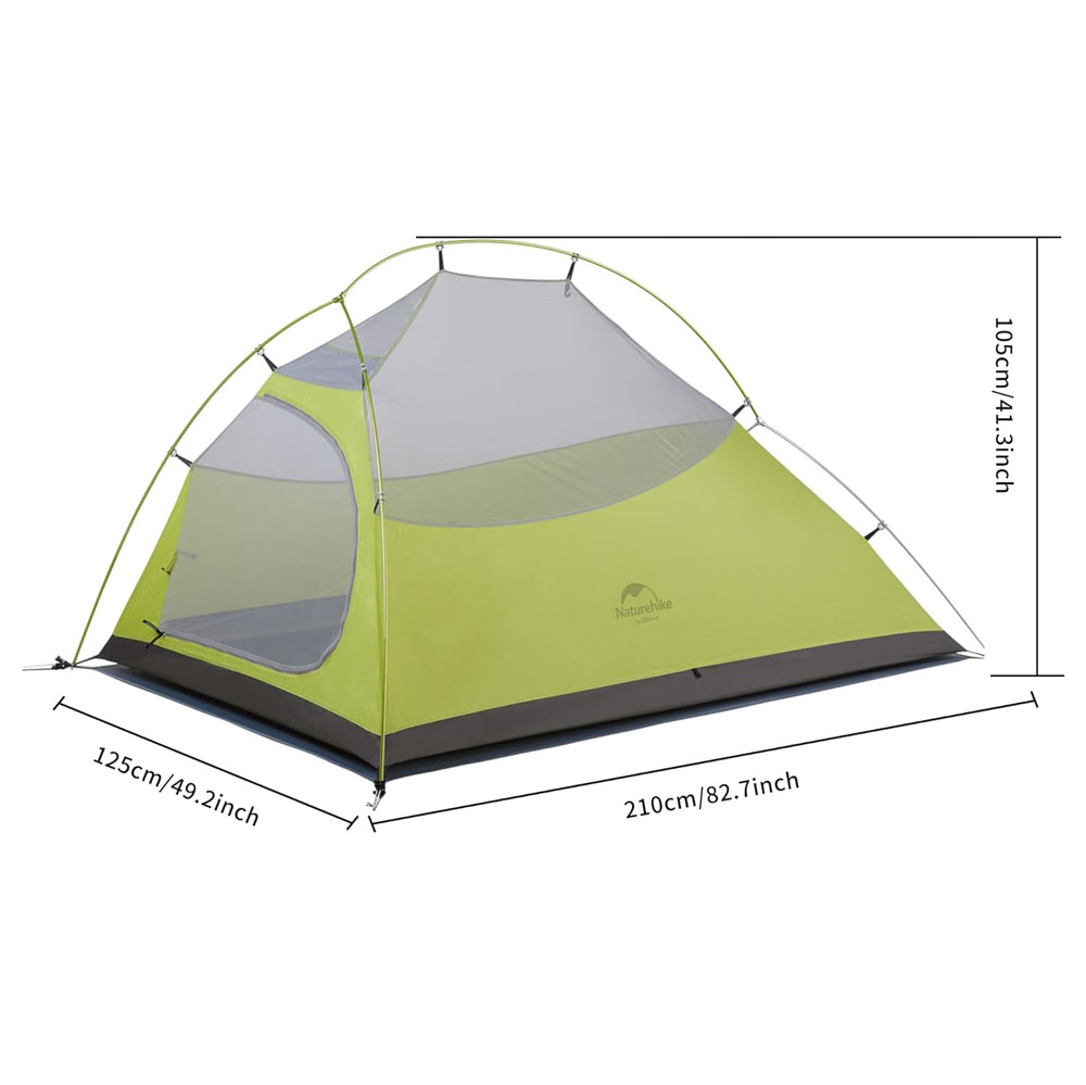 Naturehike Cloud UP 2 Person 3-Season Tent 20D Mustard Green