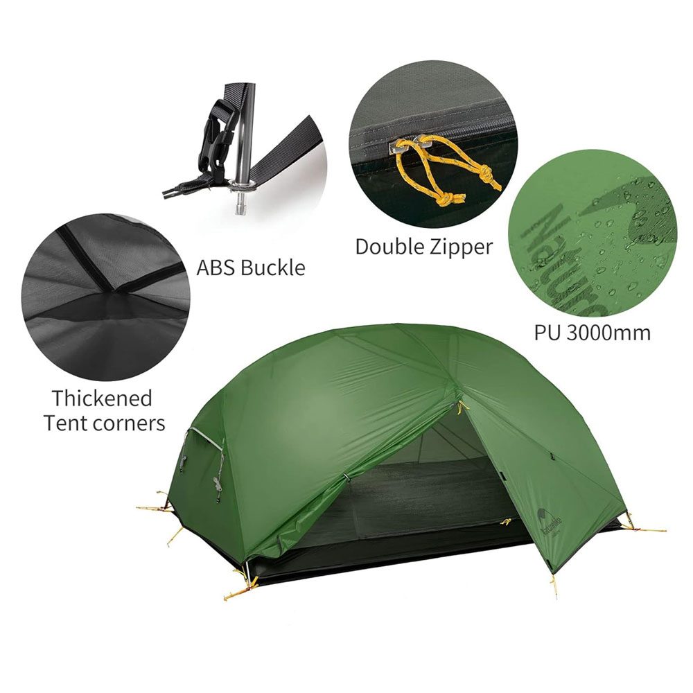 Naturehike Mongar Ultralight 2 Person Tent 210T Forest Green