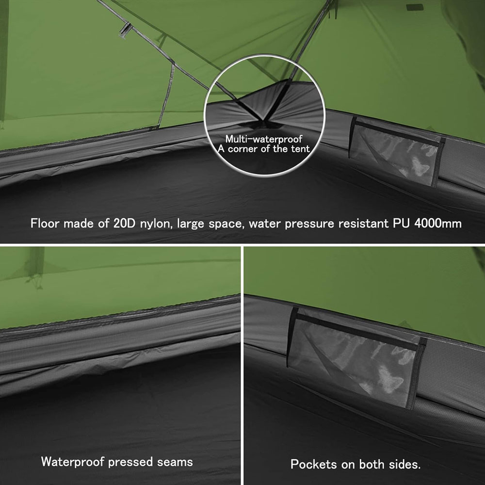 Naturehike Mongar Ultralight 2 Person Tent 210T Forest Green