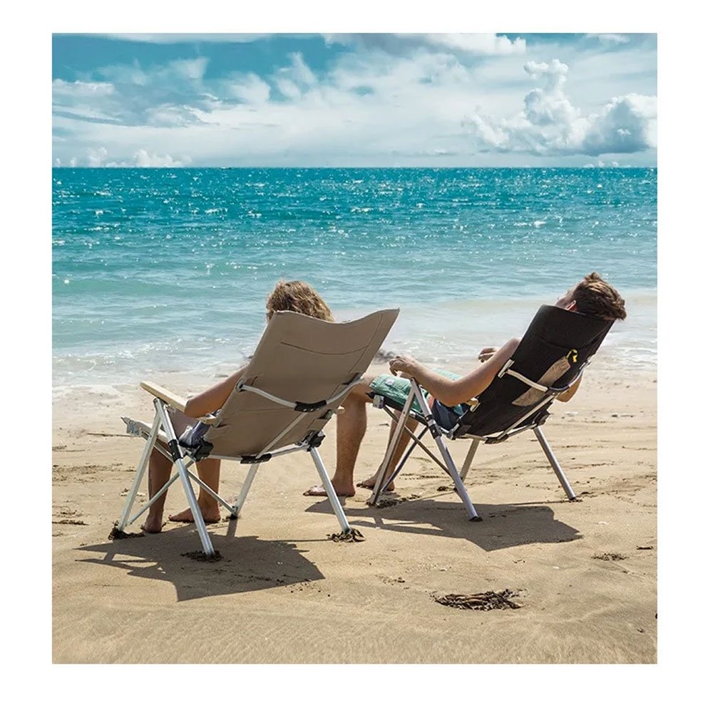 Naturehike Aluminium Folding 3-Position Recliner Chair Khaki