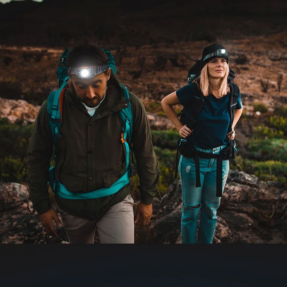 Naturehike USB Rechargeable Waterproof Headlamp Orange/Grey 150 Lumens