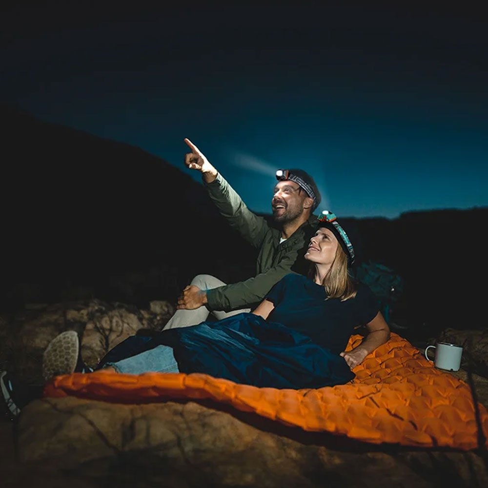 Naturehike USB Rechargeable Waterproof Headlamp Orange/Grey 150 Lumens