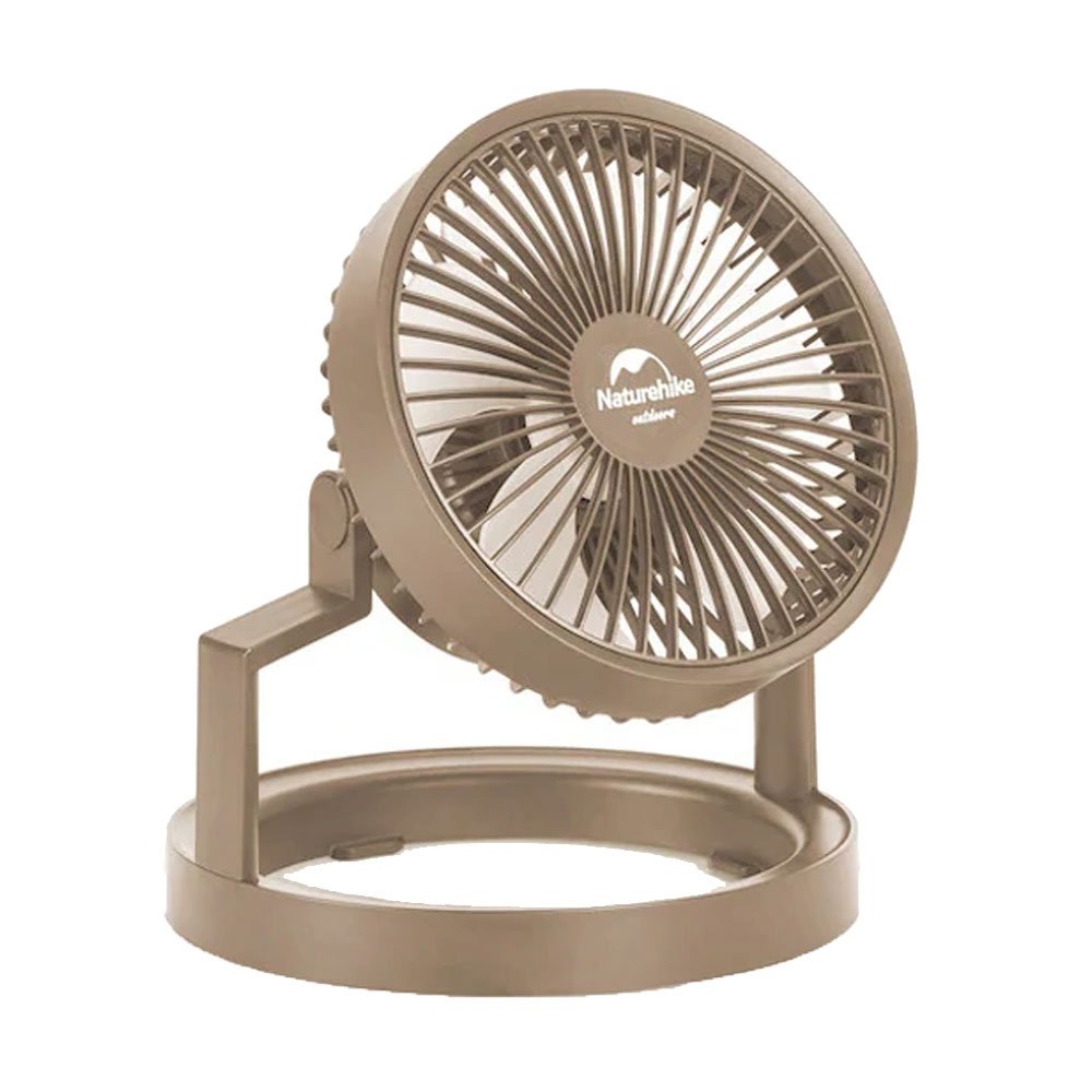 Naturehike 2-in-1 Camping Fan with LED Light Khaki