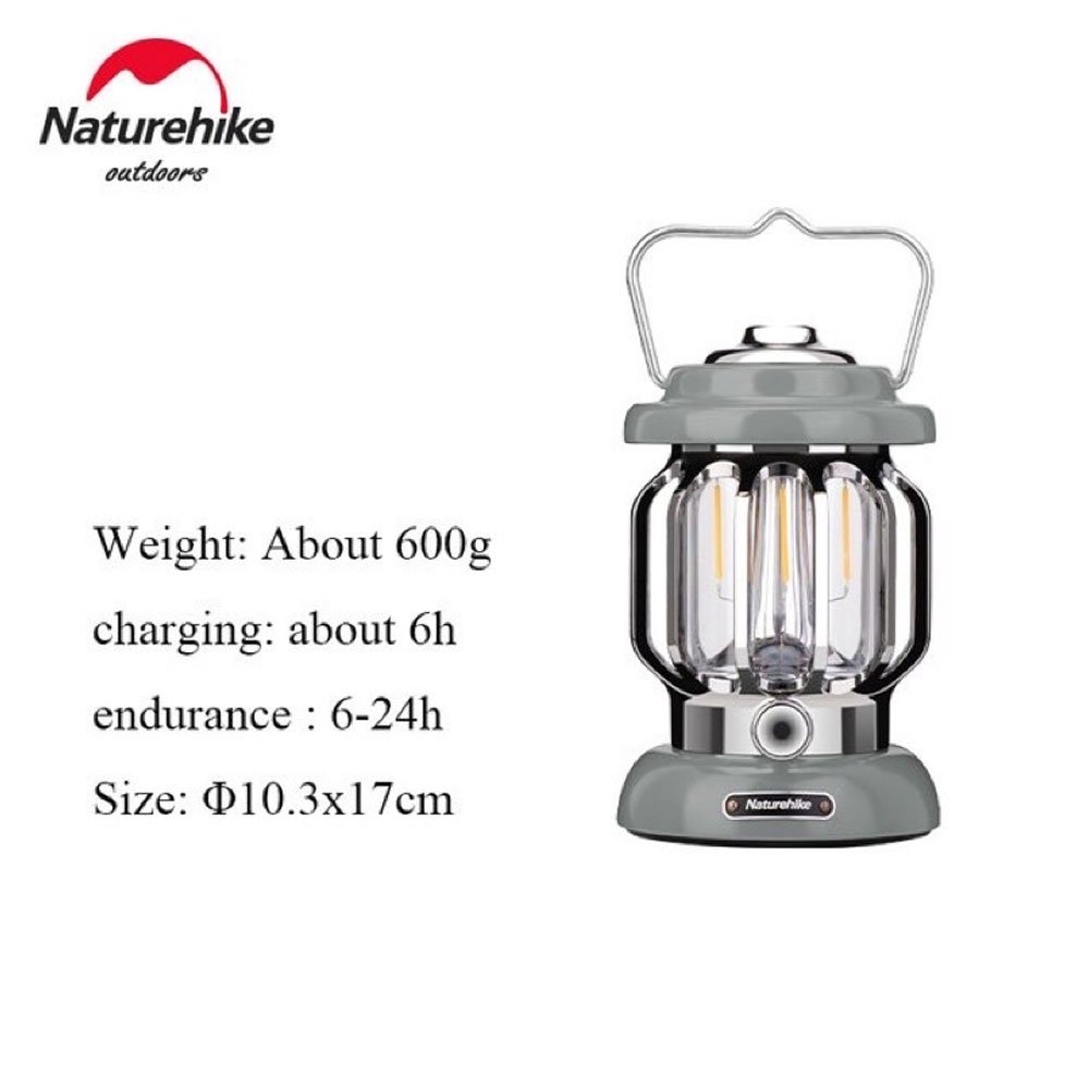 Naturehike Outdoor Atmosphere Portable LED Camping Lantern Grey/Blue