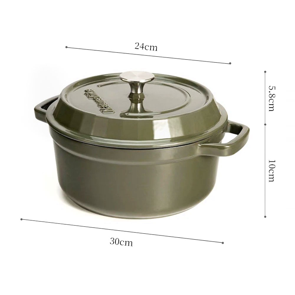 Naturehike Cast Iron Enamel Pot Army Green 24cm