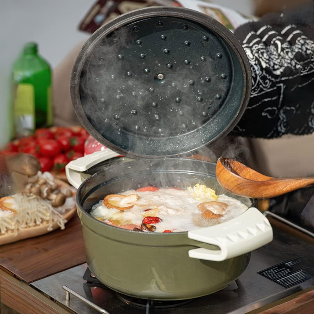 Naturehike Cast Iron Enamel Pot Army Green 24cm