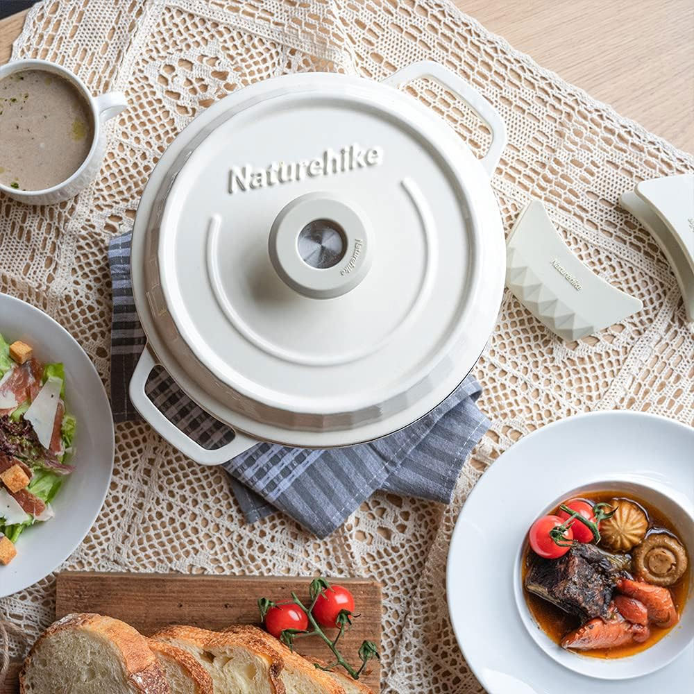 Naturehike Cast Iron Enamel Pot White 24cm