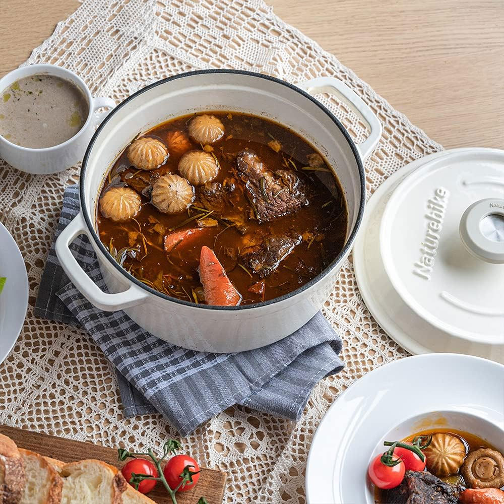 Naturehike Cast Iron Enamel Pot White 24cm