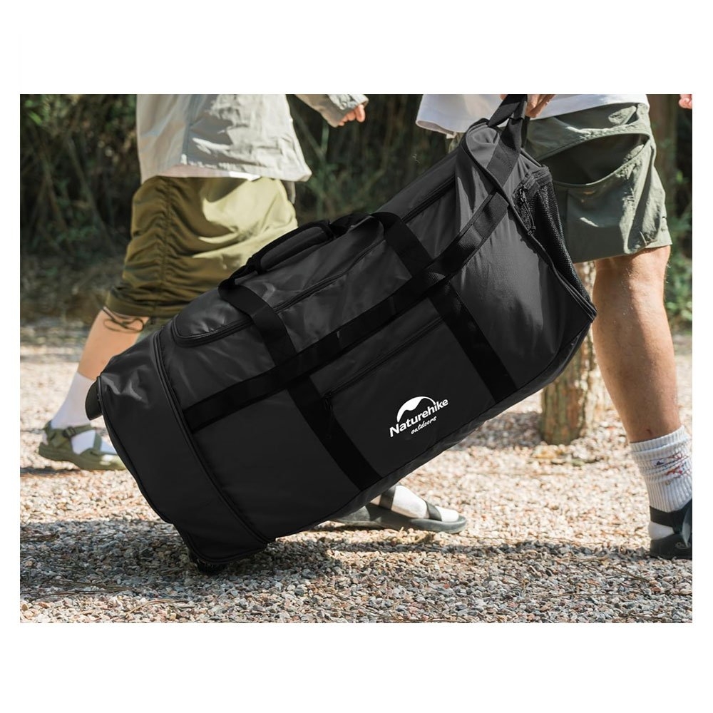 Naturehike Folding Rolling Luggage/Duffel Bag 88L Black