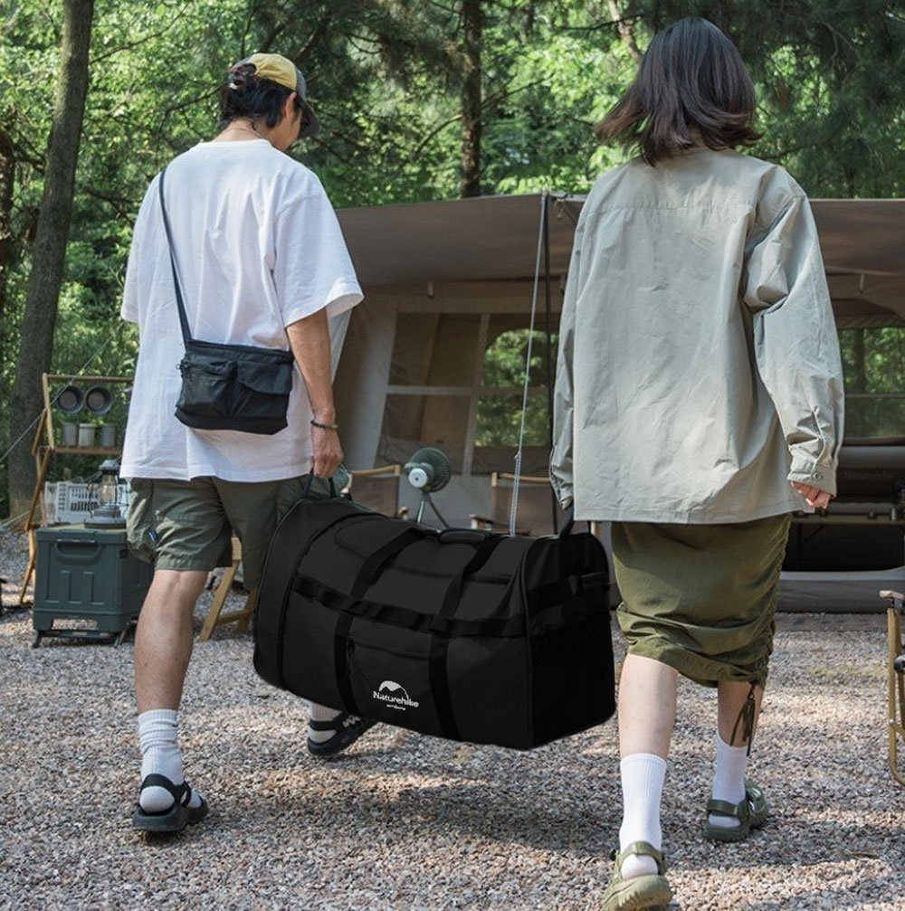 Naturehike Folding Rolling Luggage/Duffel Bag 88L Black