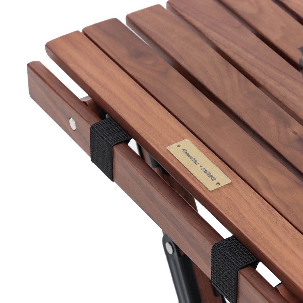 Naturehike Walnut Roll and Fold Compact Camping Table - 50 x 40 x 40cm