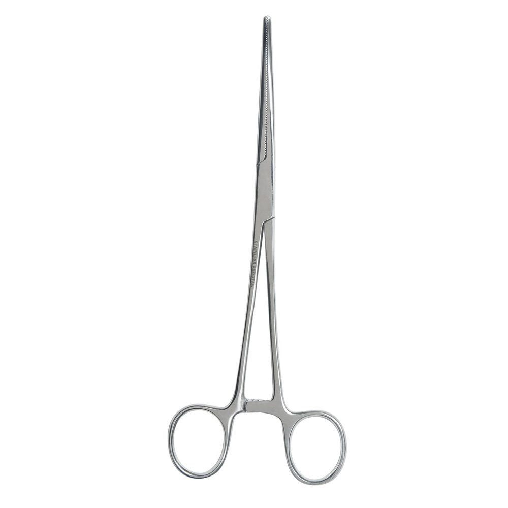 Baker Stainless Fly Tying Curved Forceps 8in