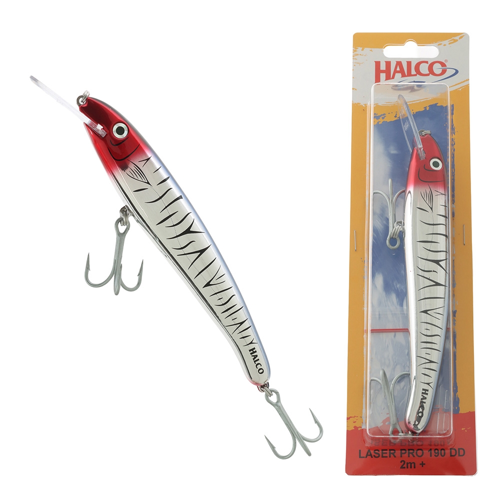 Halco Laser Pro 190 Trolling Lure 185mm 47g Chrome Tiger