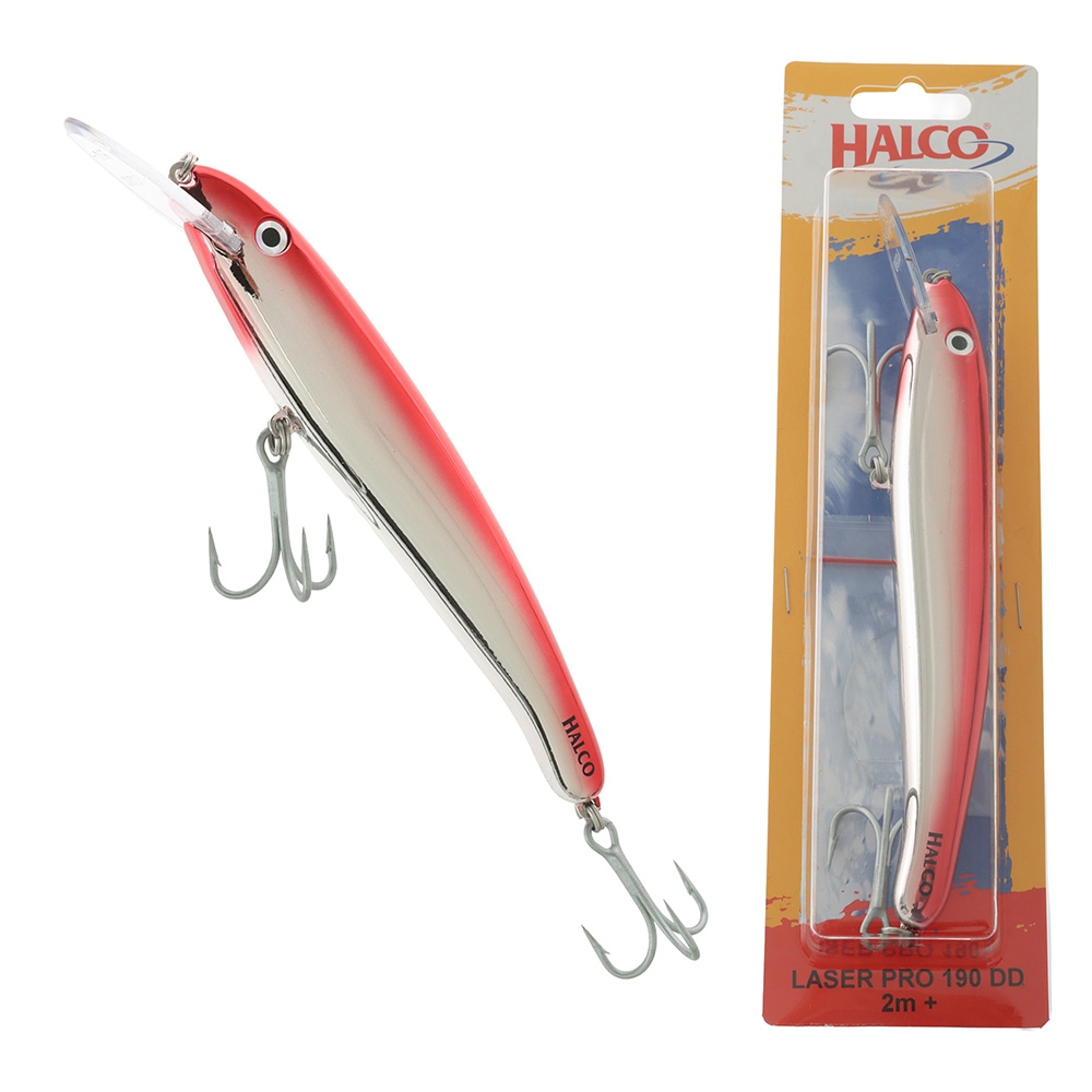 Halco Laser Pro 190 Trolling Lure 185mm 47g Red Chrome