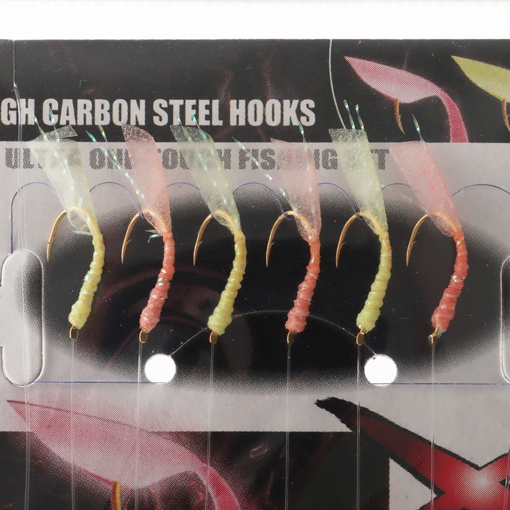Hayabusa EX001 Mix Shrimp Gold Hook Sabiki Rig 6