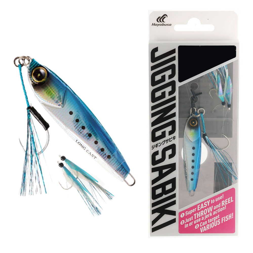 Hayabusa Jigging Sabiki Rig UV Blue Sardine 40g/6