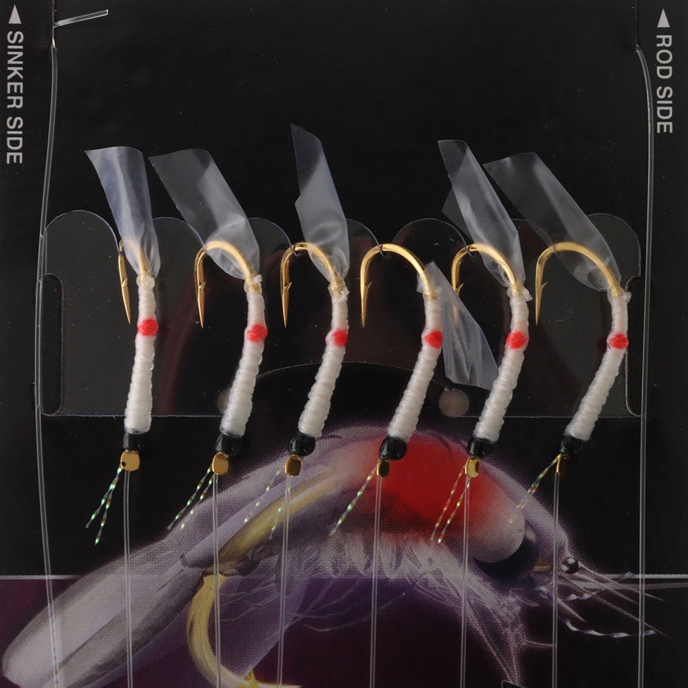 Hayabusa UV White Shrimp Sabiki Rig