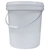 Richmond Round Plastic Bucket with Lid and Steel Handle White 20L