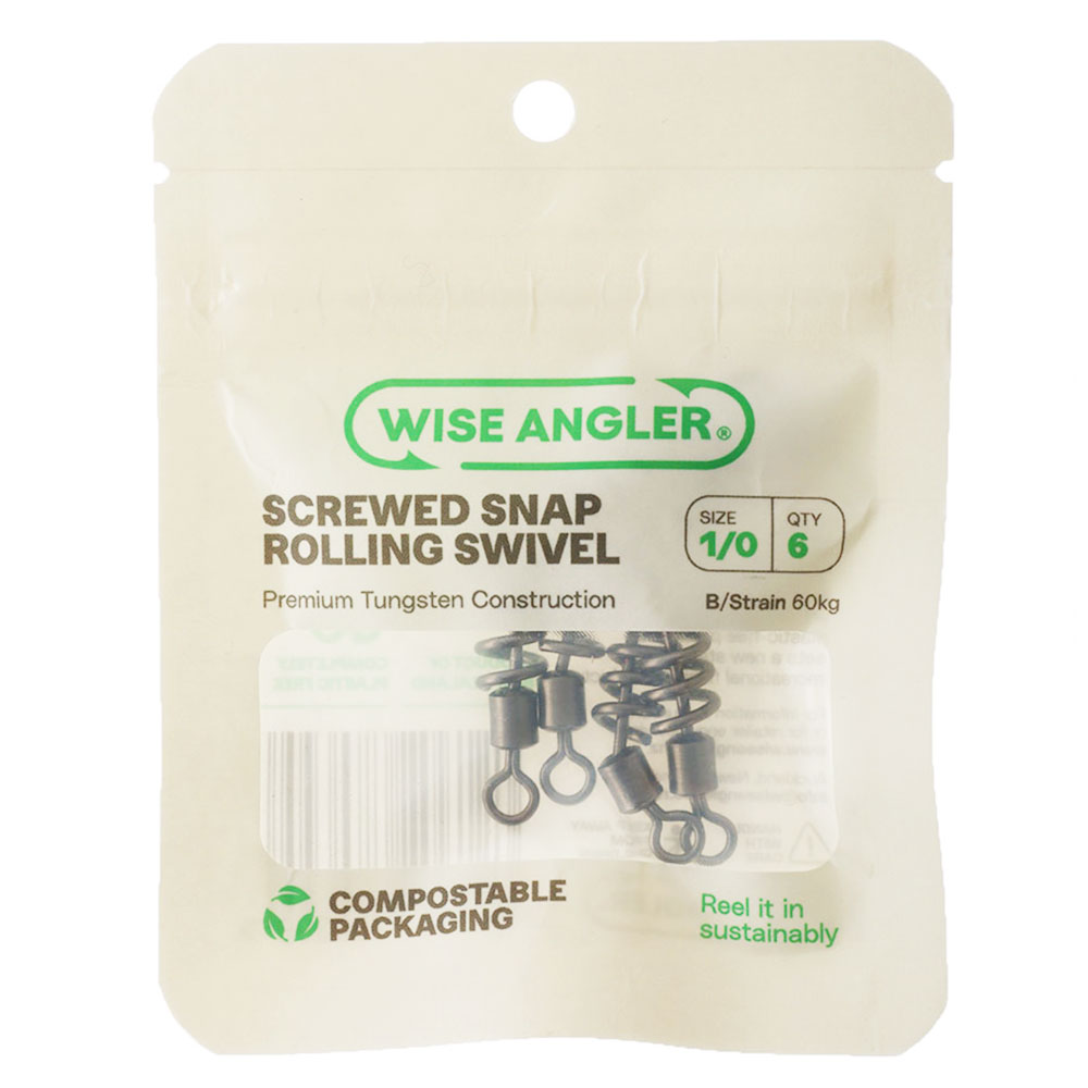 Wise Angler Screwed Snap Rolling Swivel 1/0 Qty 6