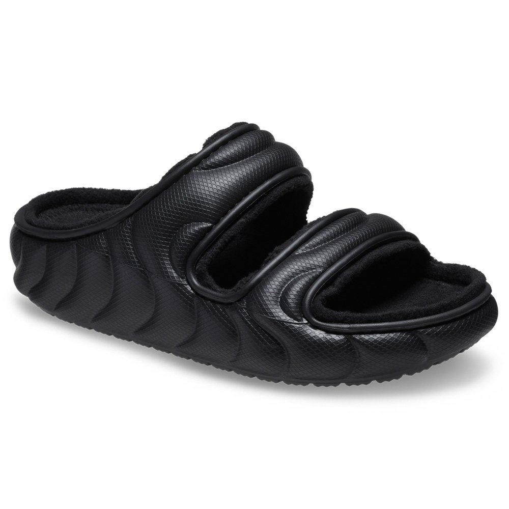 Crocs Classic Cozzzy Puffer Sandals Black Mens US11