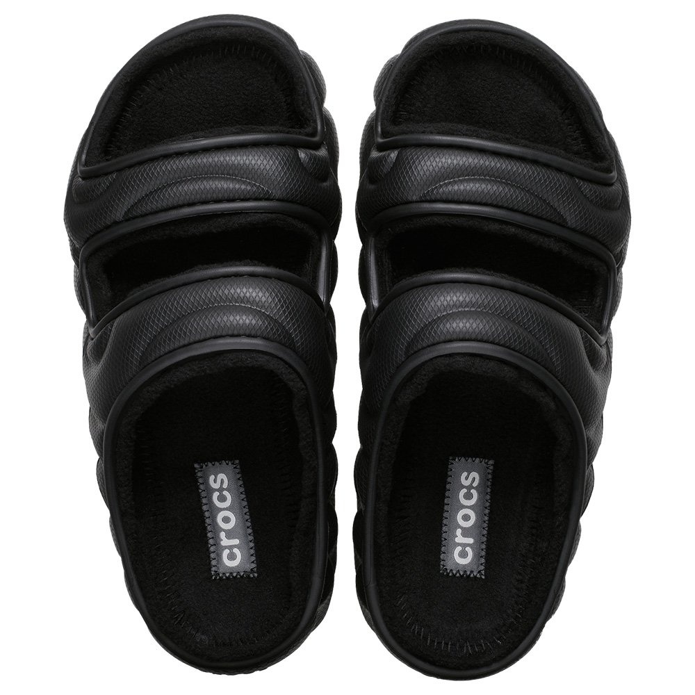 Crocs Classic Cozzzy Puffer Sandals Black Mens US11
