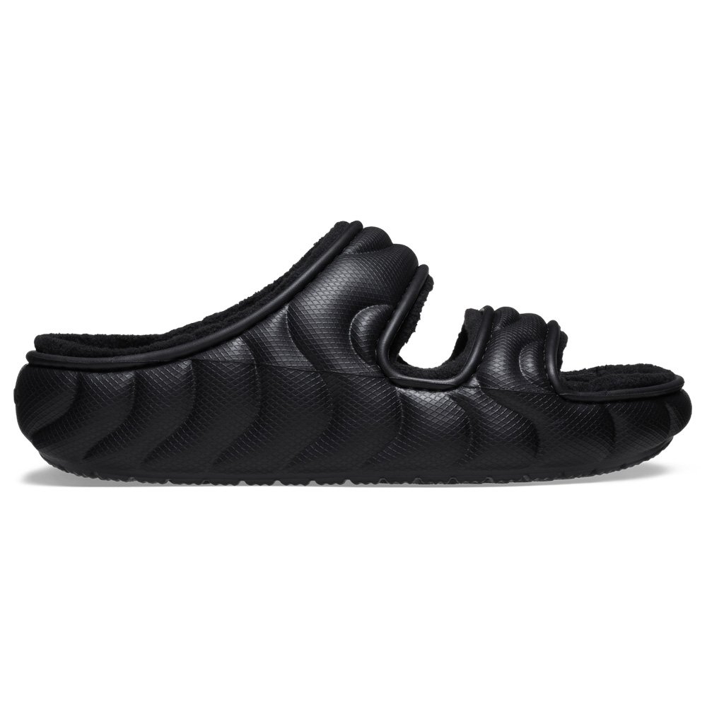 Crocs Classic Cozzzy Puffer Sandals Black Mens US5 / Womens US7