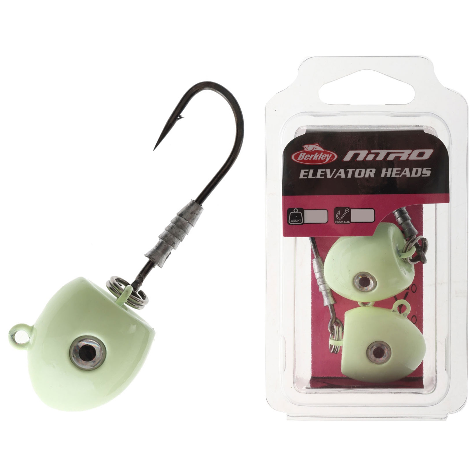 Berkley Nitro Elevator Heads Jig Heads 5/0 1oz Lumo Qty 2