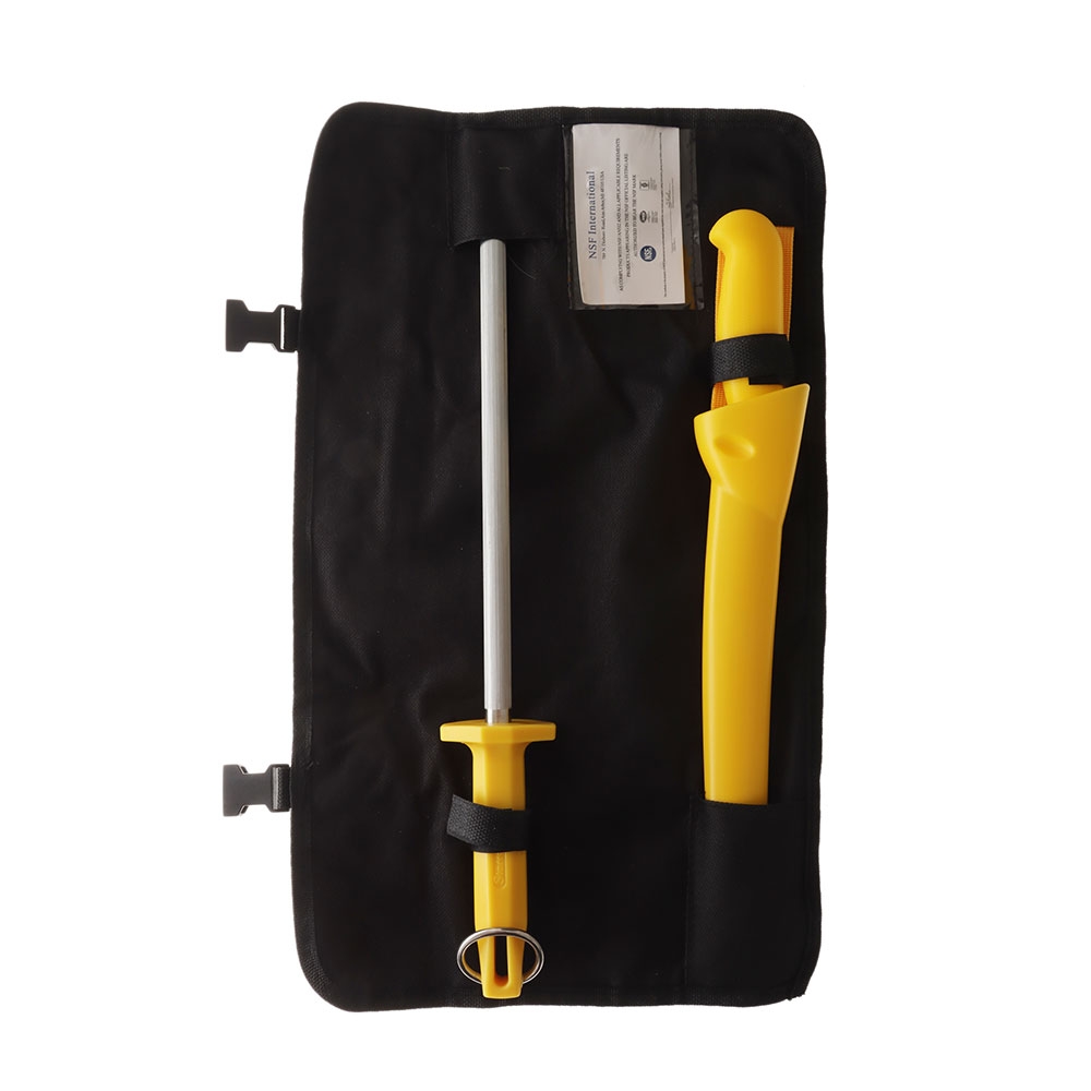 Starrett Professional Filleting Knife Set with Sharpening Steel Yellow 20cm