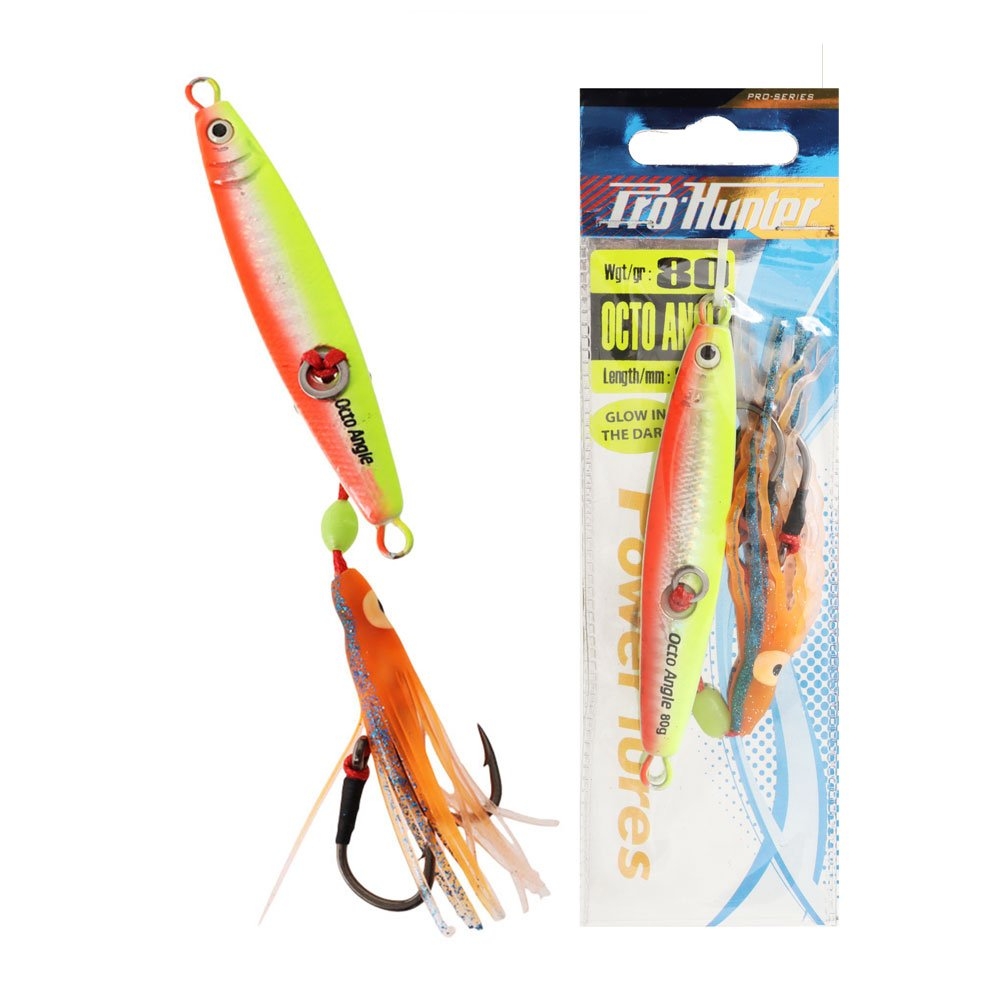 Pro Hunter Octo Angle Inchiku Jig 80g Silver/Chartreuse
