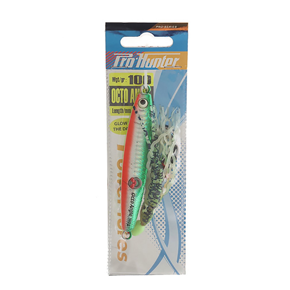 Pro Hunter Octo Angle Inchiku Jig 100g Silver/Green