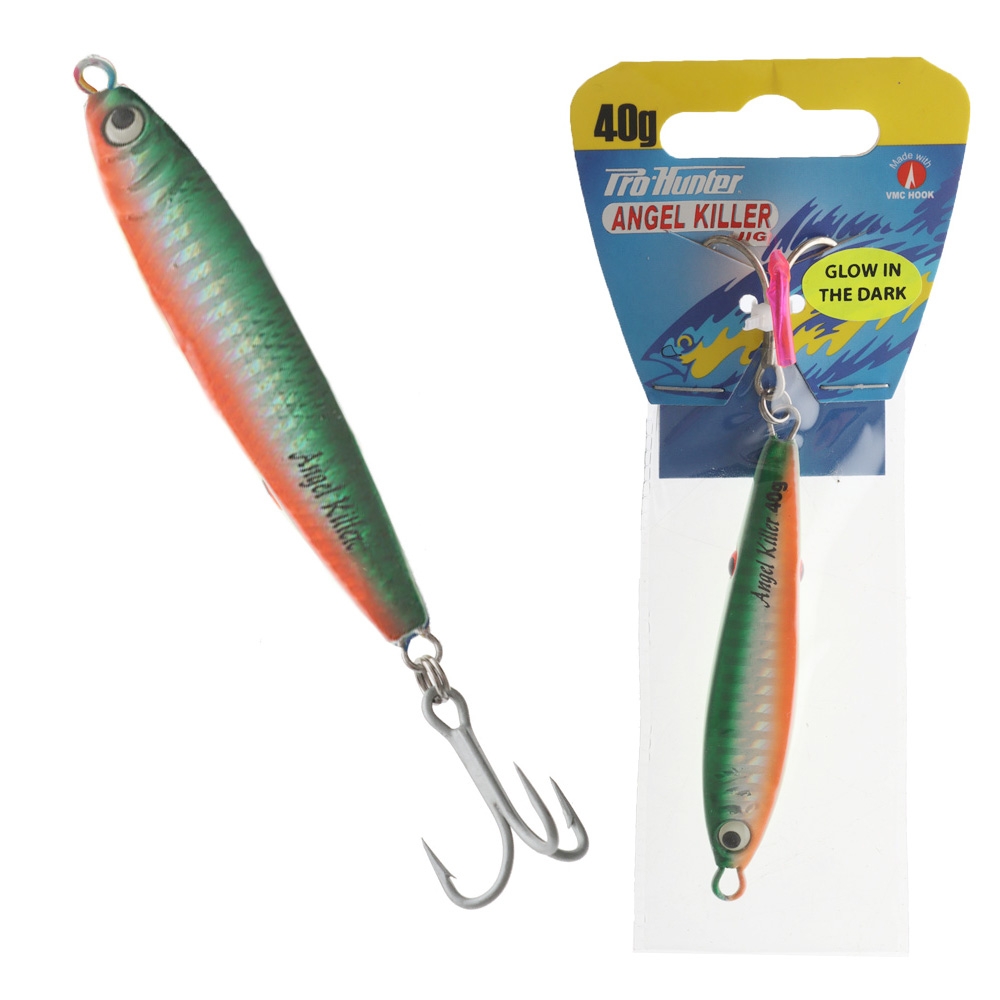 Pro Hunter Angel Killer Kahawai Casting Jig 40g Silver Green