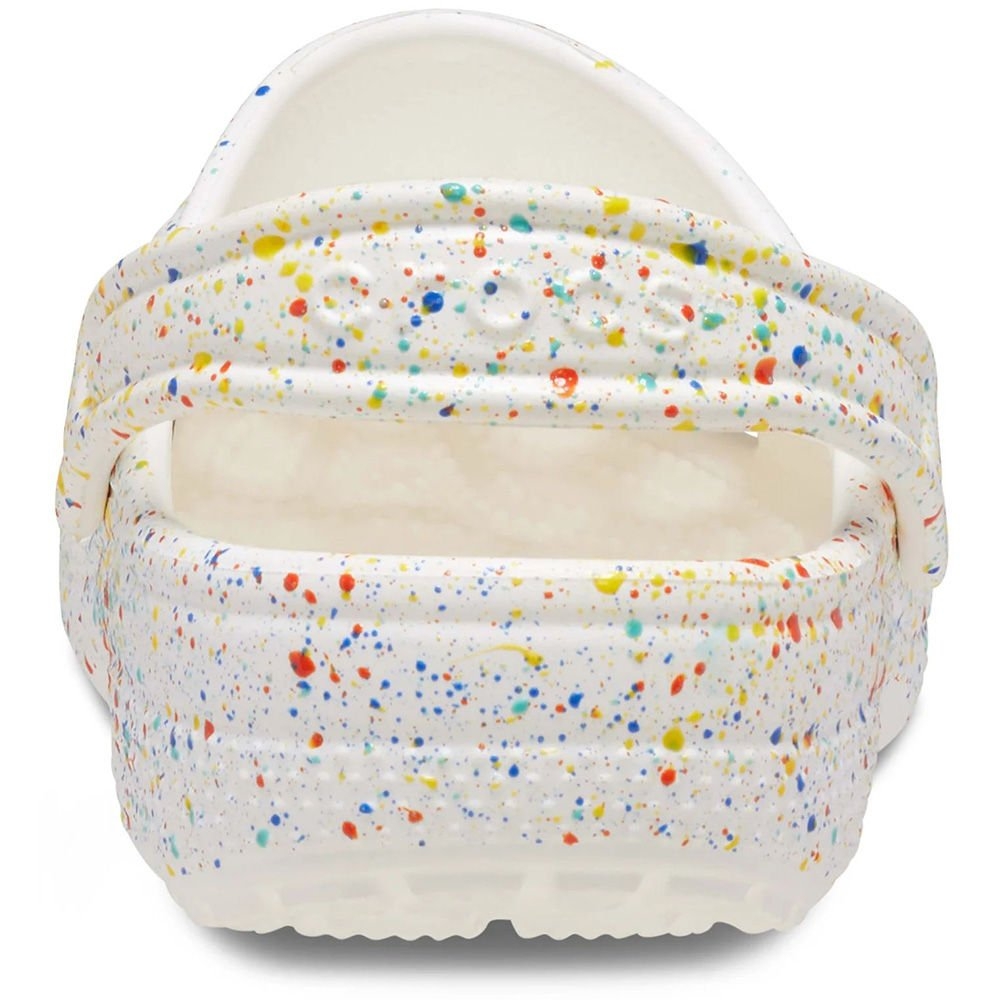 Crocs Classic Kids Easy Slip-On Clogs Paint Splatter White/Multi J2 / US 2Y