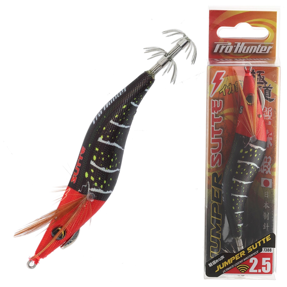 Pro Hunter Jumper Sutte Squid Jig Size 2.5 Red/Black