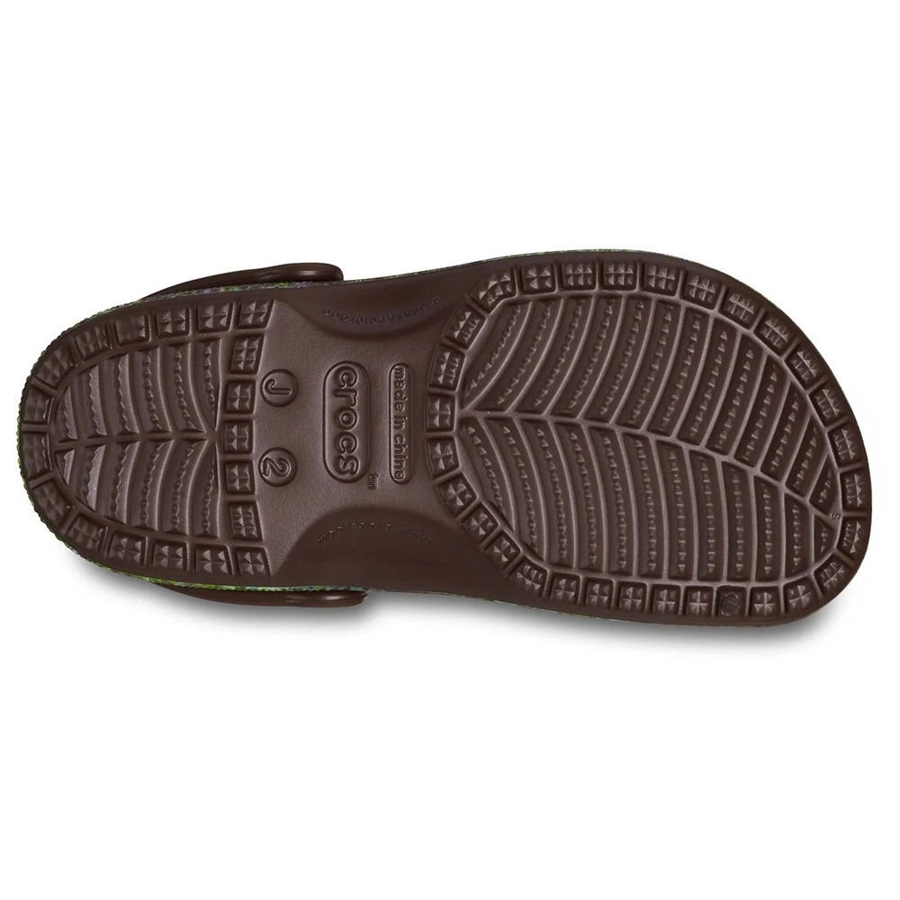 Crocs Classic Kids Easy Slip-On Clogs Bugs Coffee/Multi J6 / US6Y