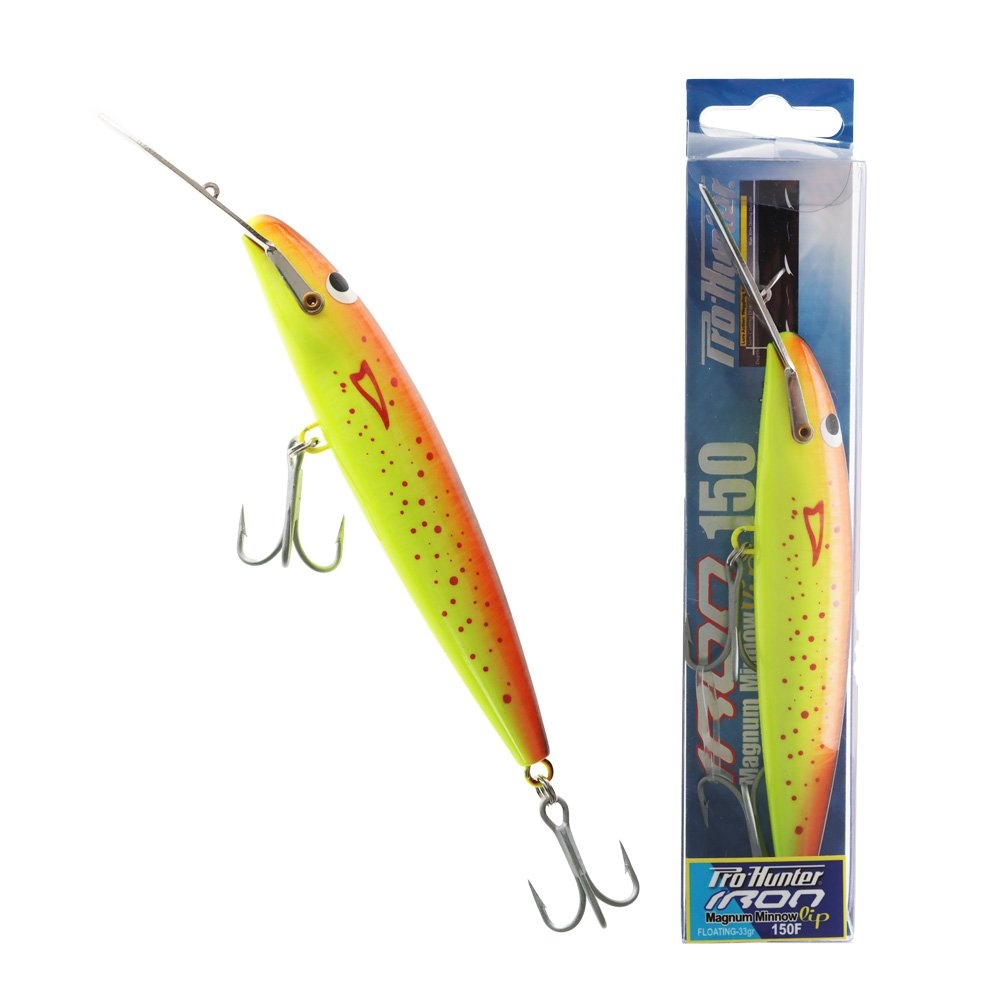 Pro Hunter Iron Lip Magnum Minnow Deep Diving Trolling Lure 150mm 33g Coral Trout