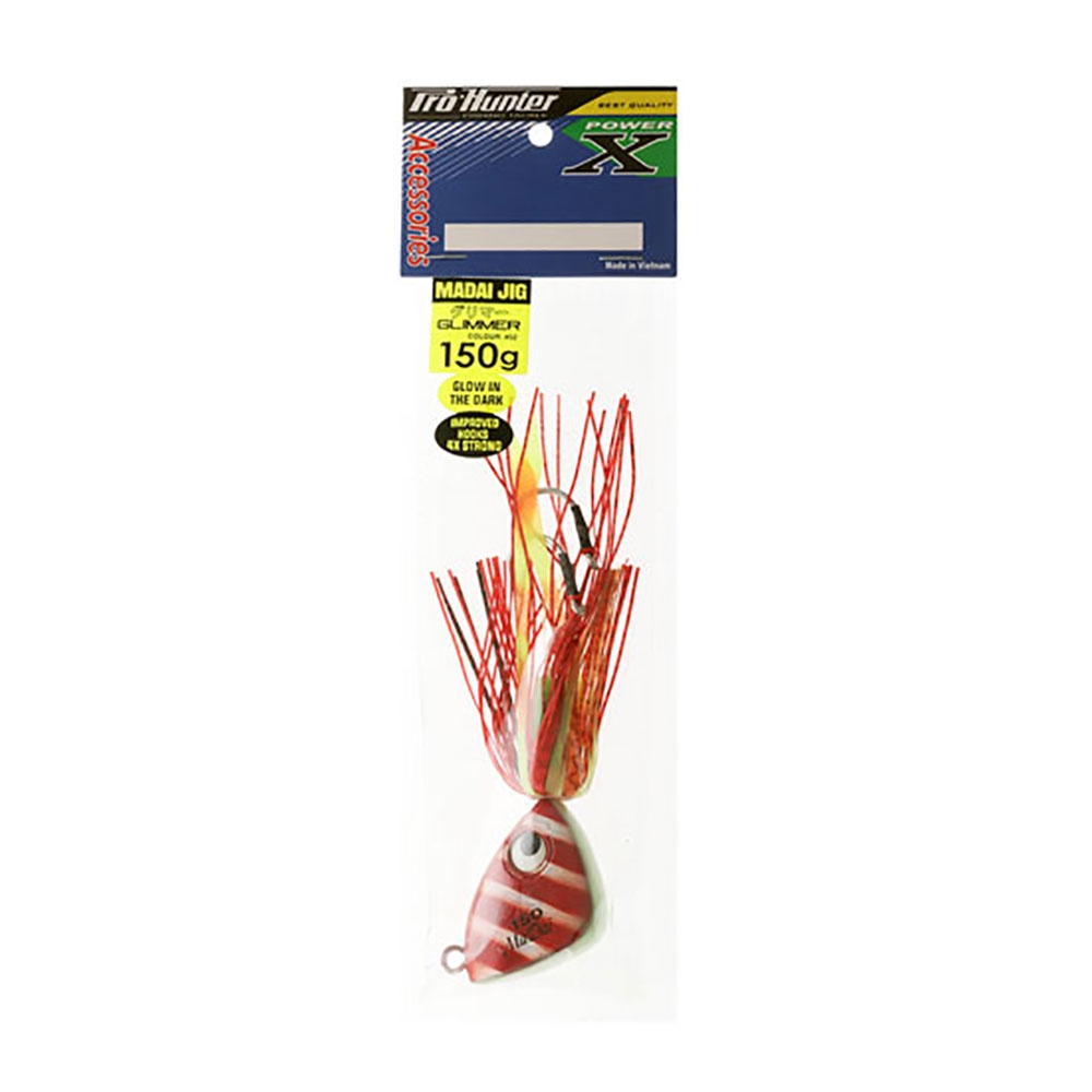 Pro Hunter Madai Vertical Slow Jig 150g Red Zebra Silver